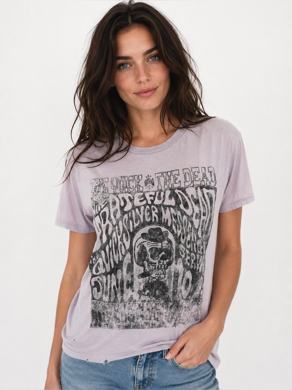 Family Dog Life Clothing Compilation Grateful Dead Skeleton Graphic T-Shirt